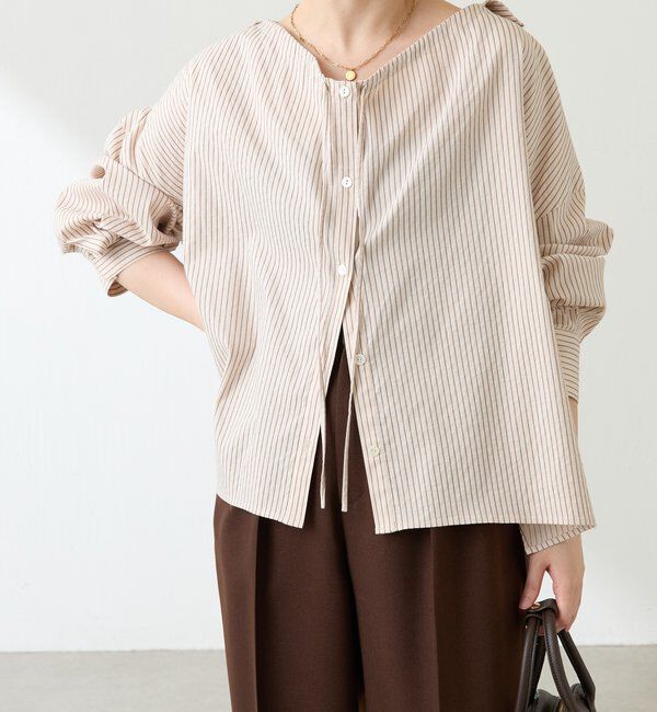  「襟ギャザーシャツ」|シャツ・ブラウス|