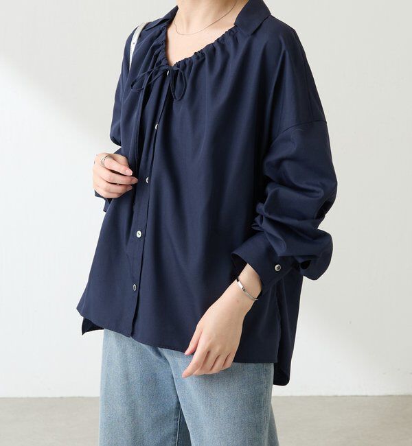  「襟ギャザーシャツ」|シャツ・ブラウス|
