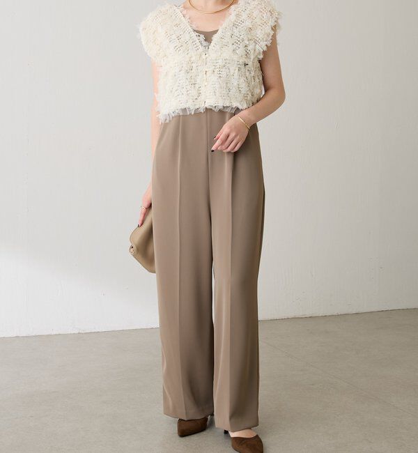  「チュールフリンジセットロンパース」|ワンピース|