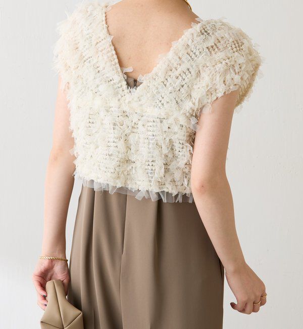  「チュールフリンジセットロンパース」|ワンピース|