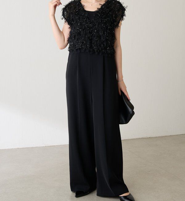  「チュールフリンジセットロンパース」|ワンピース|