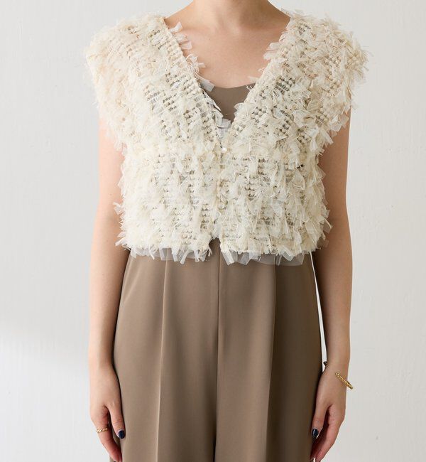  「チュールフリンジセットロンパース」|ワンピース|