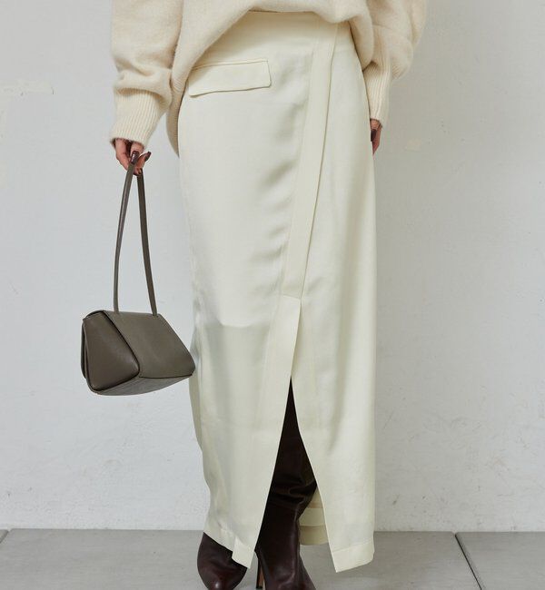  「アセテートツイルスカート」|スカート|