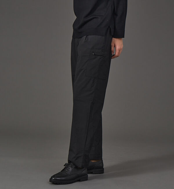 ABAHOUSE「【セットアップ対応】クリスピーナイロン パデット カーゴパンツ」|その他|ブラック