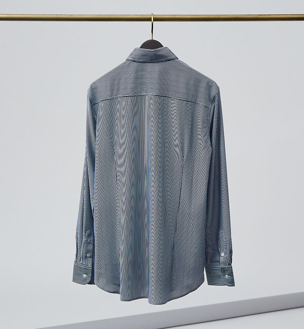 ABAHOUSE「【ON/OFF兼用】トリコット ストライプ 長袖シャツ」|シャツ・ブラウス|