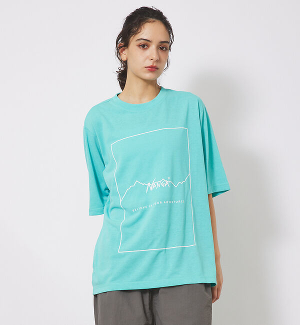 ABAHOUSE「【NANGA/ナンガ】DRY MIX FRAME LOGO T/ドライミックス/」|Tシャツ・カットソー|