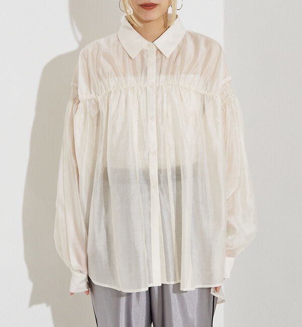 NOMINE「シアー シャーリング シャツ」|シャツ・ブラウス|