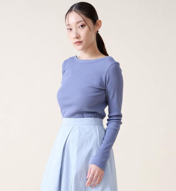 TIARA「バックオープンリブTシャツ」|Tシャツ・カットソー|