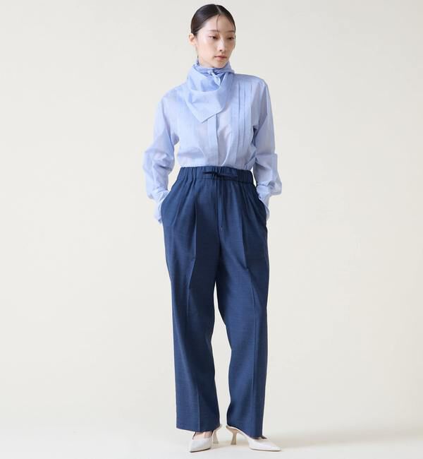 TIARA「スカーフ付きバンドカラーシャツ」|シャツ・ブラウス|