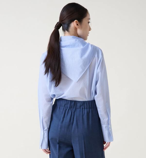 TIARA「スカーフ付きバンドカラーシャツ」|シャツ・ブラウス|