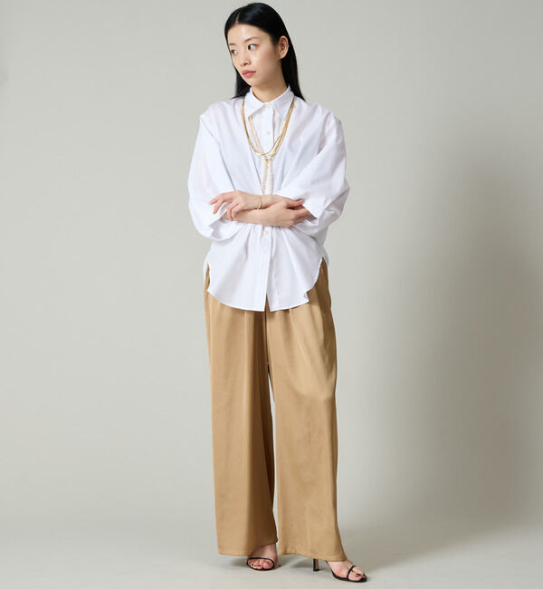 Liesse「袖タックワイドシャツ」|シャツ・ブラウス|