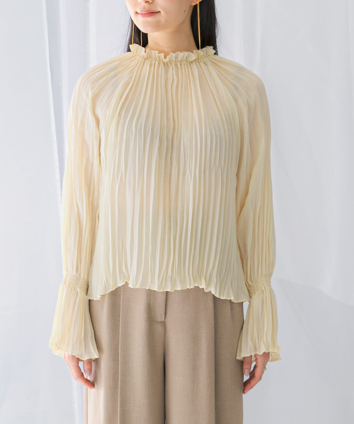 URBAN RESEARCH ROSSO「2WAYプリーツブラウス」|シャツ・ブラウス|