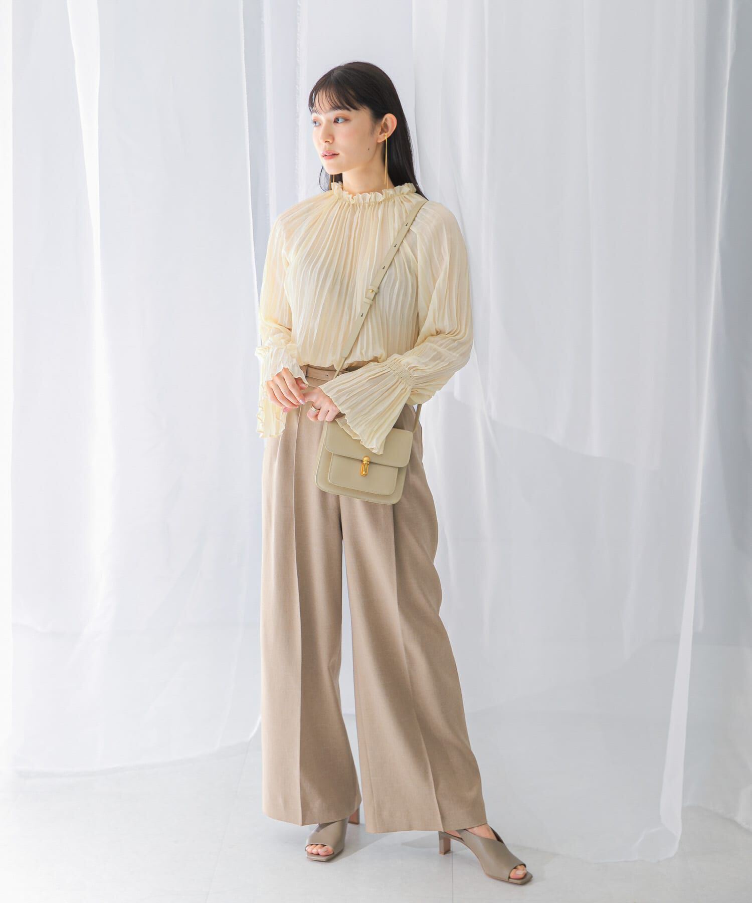 URBAN RESEARCH ROSSO「2WAYプリーツブラウス」|シャツ・ブラウス|