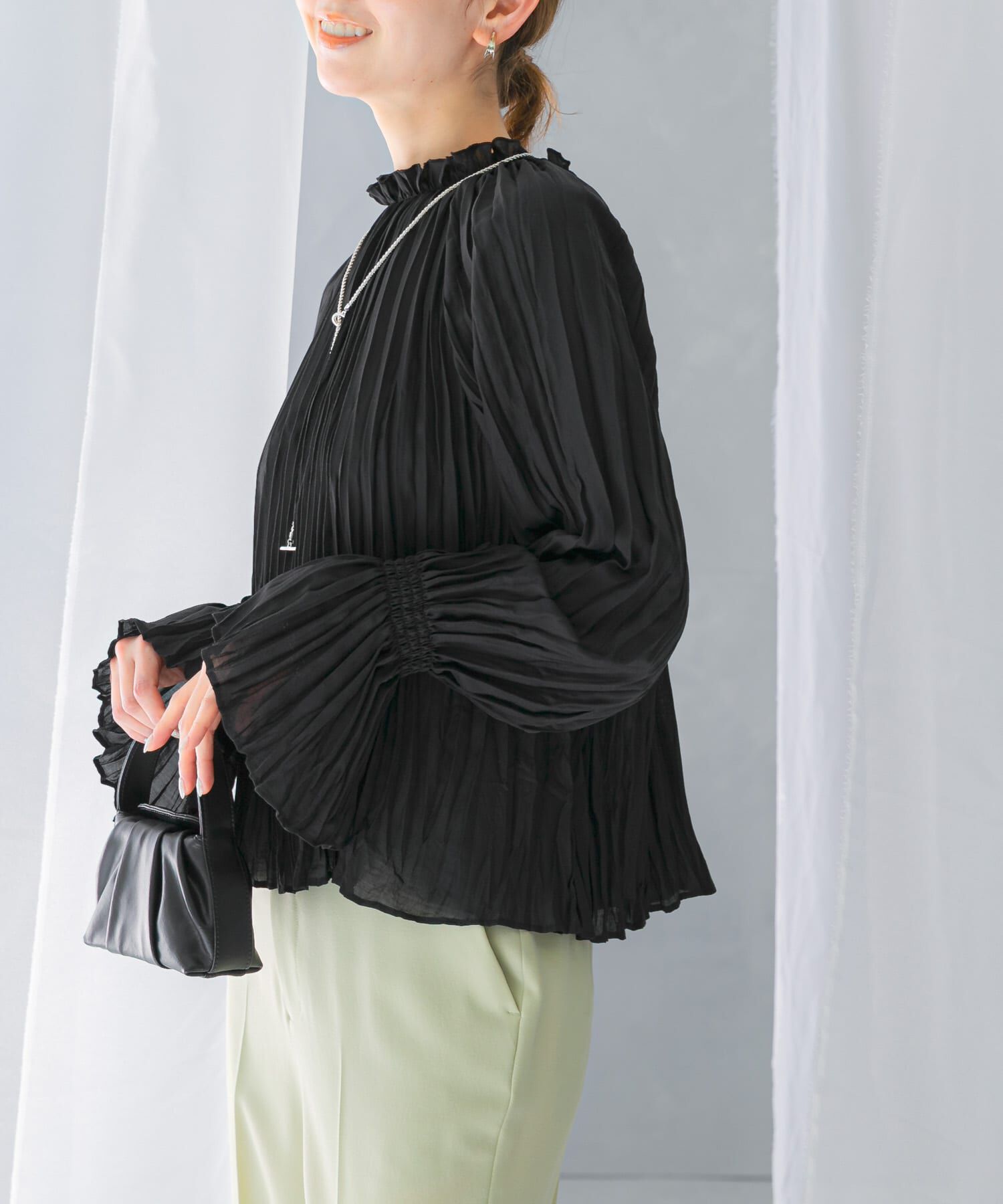 URBAN RESEARCH ROSSO「2WAYプリーツブラウス」|シャツ・ブラウス|