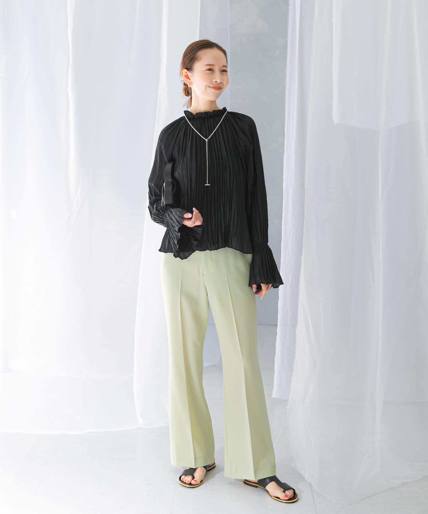 URBAN RESEARCH ROSSO「2WAYプリーツブラウス」|シャツ・ブラウス|