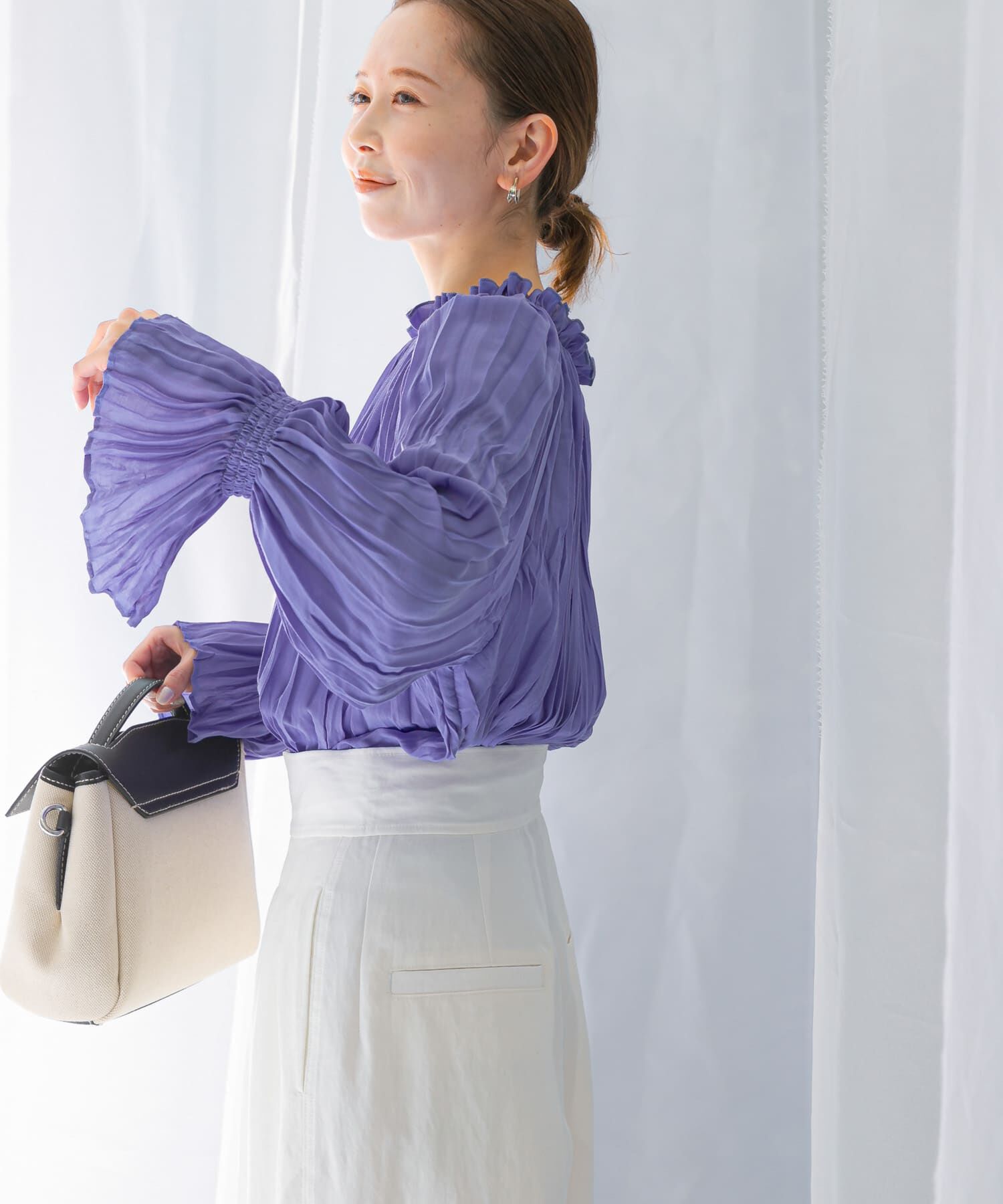 URBAN RESEARCH ROSSO「2WAYプリーツブラウス」|シャツ・ブラウス|