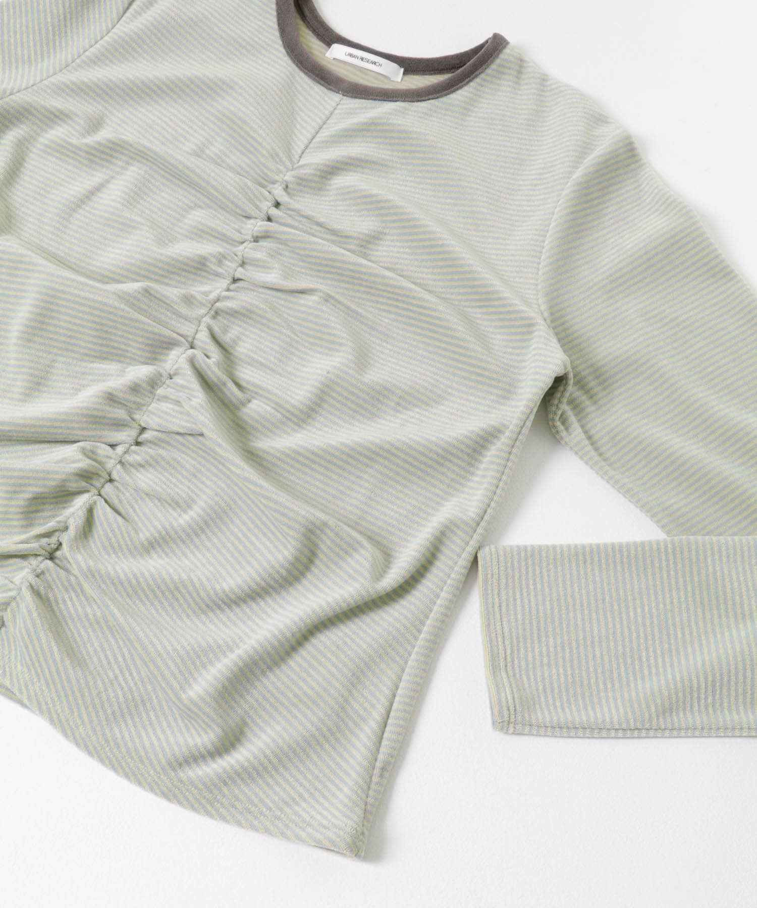 URBAN RESEARCH「『MADE IN JAPAN』ベロアボーダーシャーリングカットソー」|Tシャツ・カットソー|