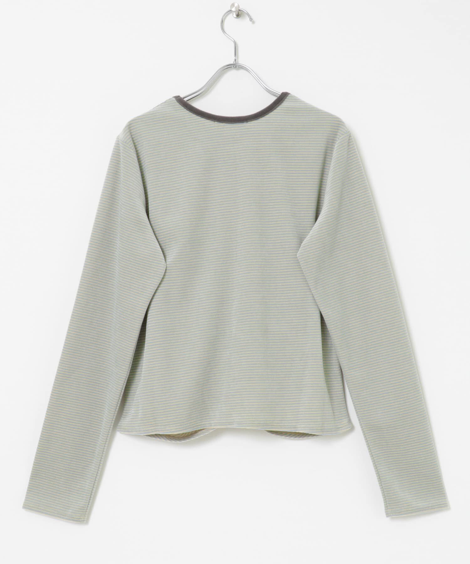 URBAN RESEARCH「『MADE IN JAPAN』ベロアボーダーシャーリングカットソー」|Tシャツ・カットソー|