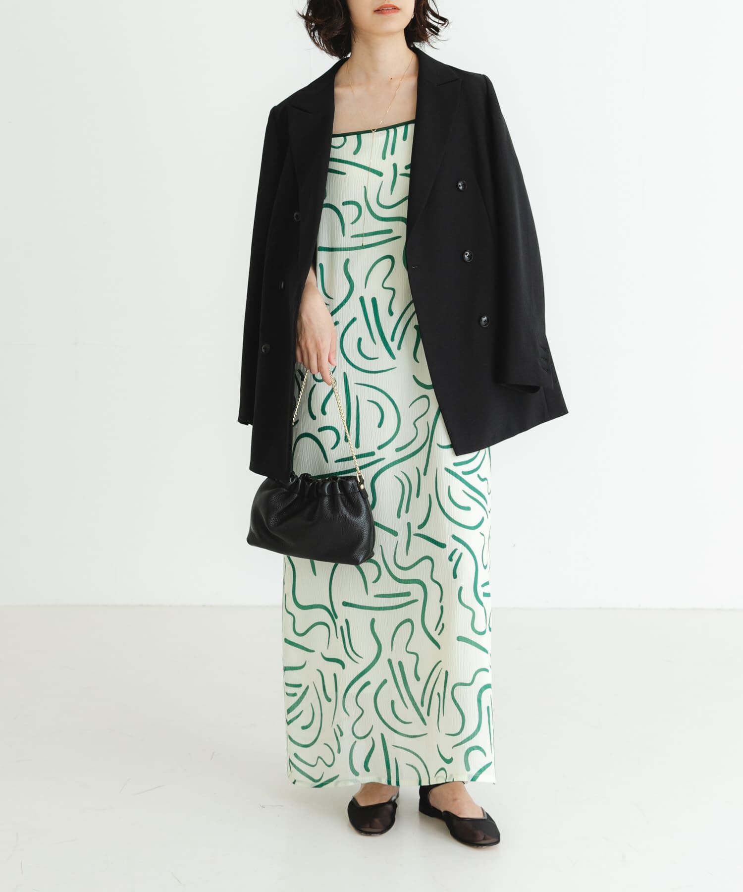 URBAN RESEARCH「『イージーケア』ドローイングアートプリントワンピース」|ワンピース|