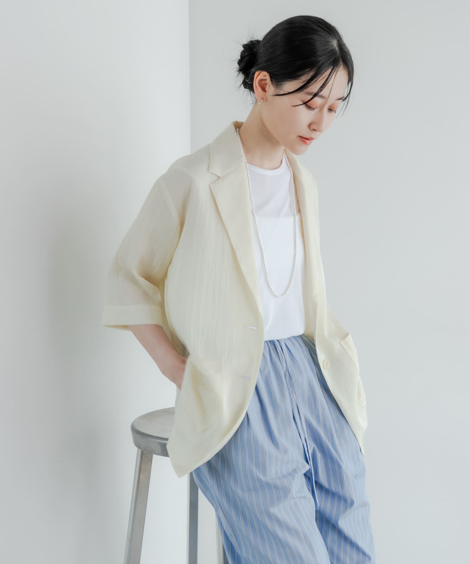 URBAN RESEARCH「『接触冷感』Naiaアセテートハーフスリーブジャケット」|その他|