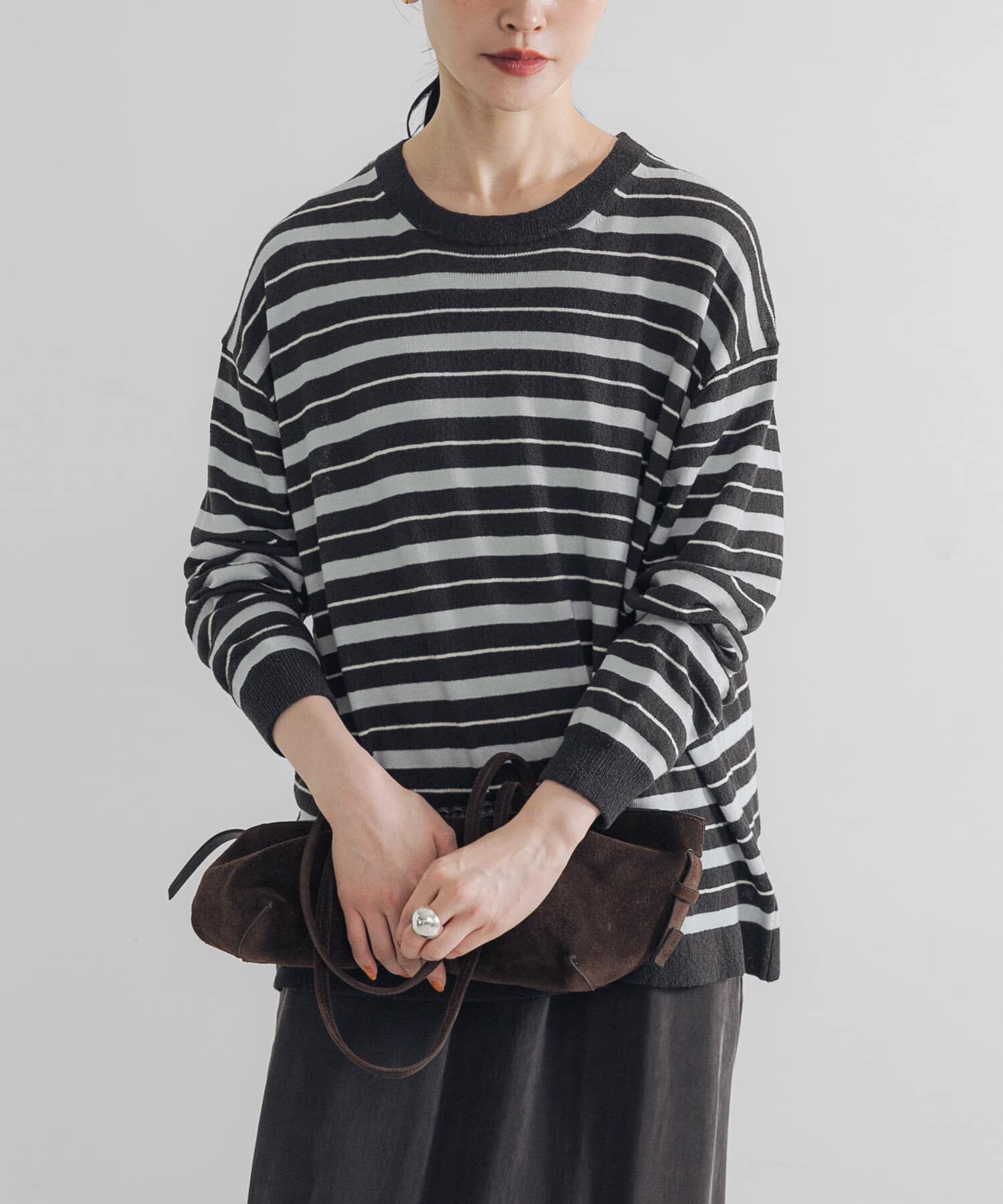 URBAN RESEARCH「マルチボーダークルーネックニット」|ニット・セーター|