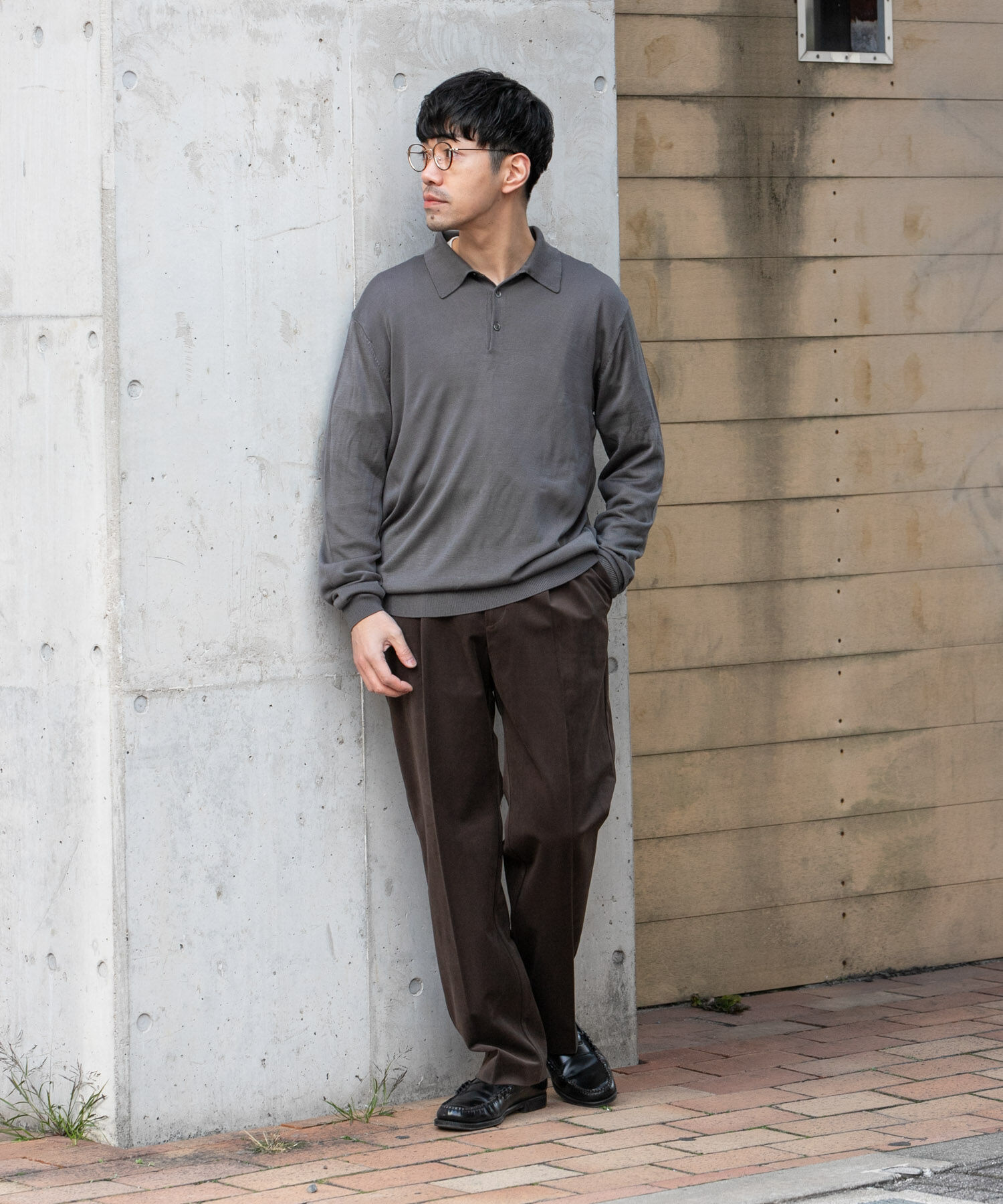 URBAN RESEARCH ROSSO「『XLサイズあり』『UR TECH』ハイゲージニットポロシャツ」|ニット・セーター|