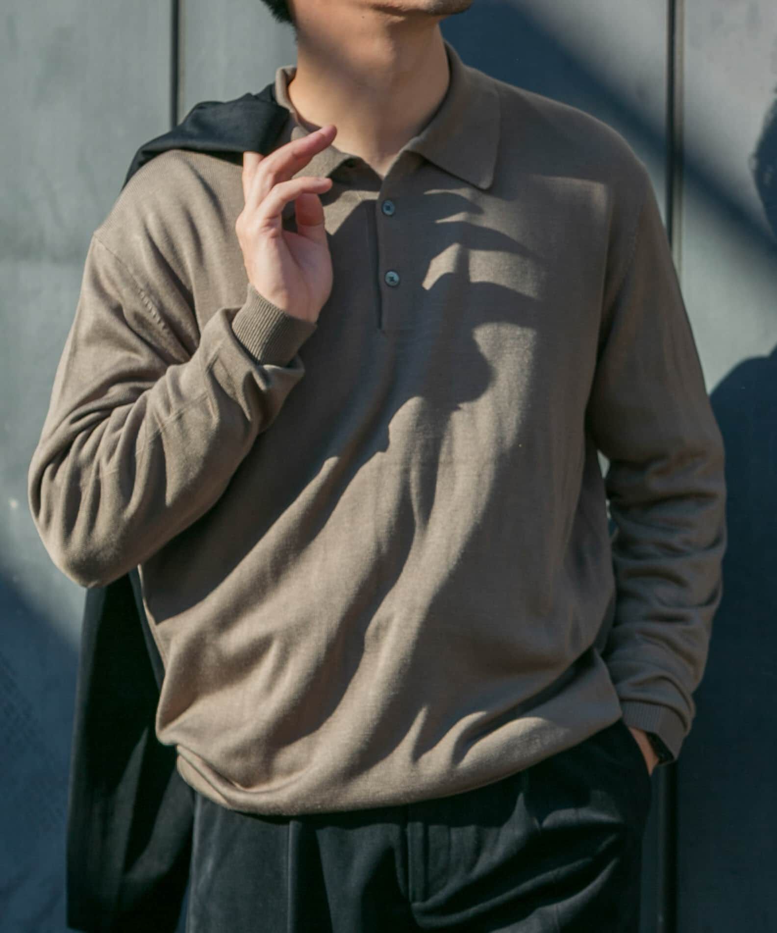 URBAN RESEARCH ROSSO「『XLサイズあり』『UR TECH』ハイゲージニットポロシャツ」|ニット・セーター|