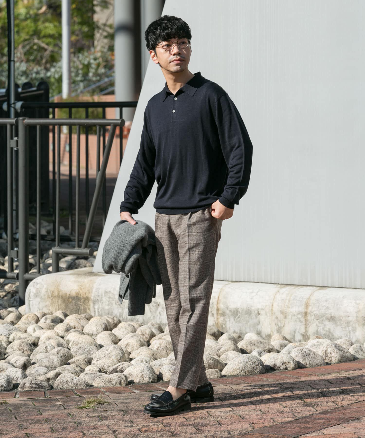 URBAN RESEARCH ROSSO「『XLサイズあり』『UR TECH』ハイゲージニットポロシャツ」|ニット・セーター|