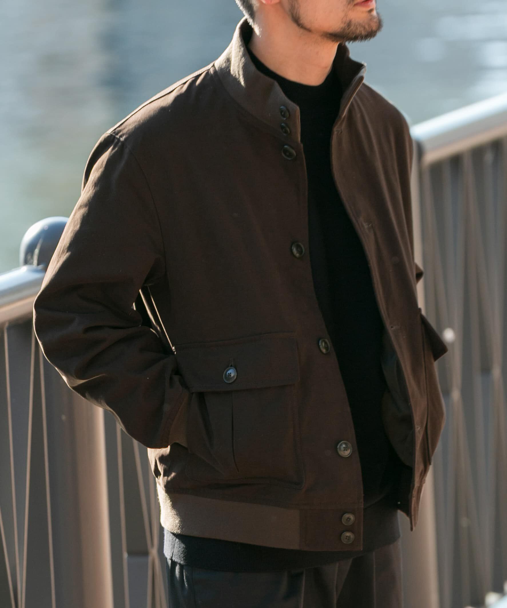 URBAN RESEARCH ROSSO「『XLサイズあり』バルスターモールスキンブルゾン」|ブルゾン・スタジャン|ダークブラウン