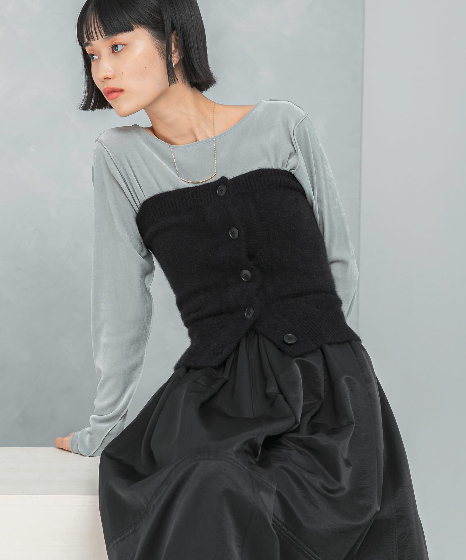 URBAN RESEARCH ROSSO「エアリーニットボタンデザインビスチェ」|ニット・セーター|