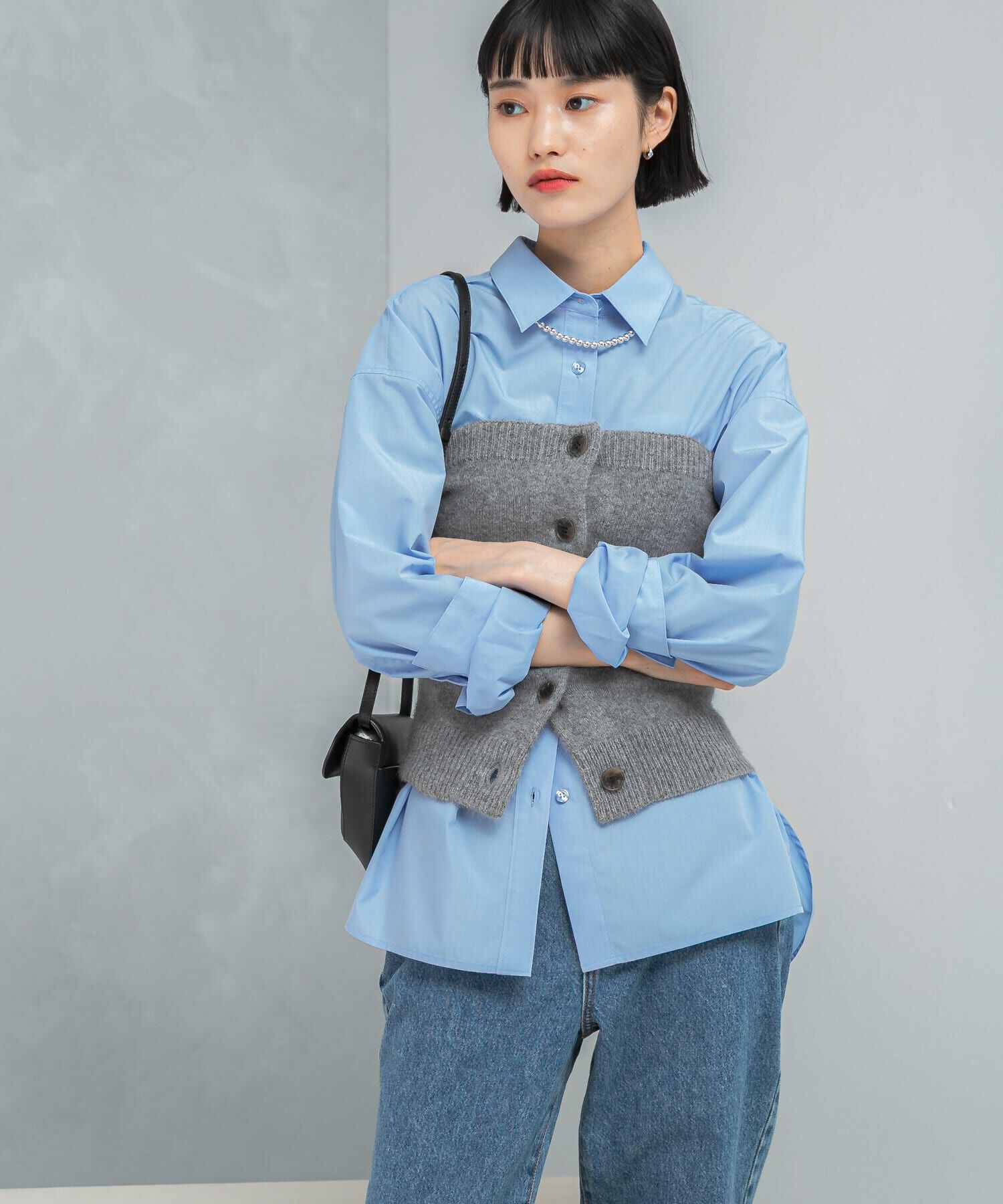 URBAN RESEARCH ROSSO「エアリーニットボタンデザインビスチェ」|ニット・セーター|