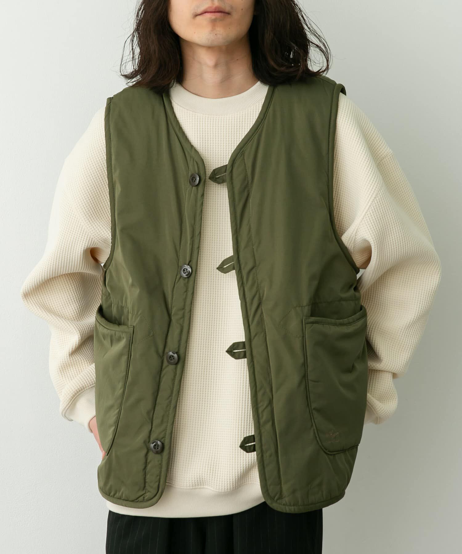Sonny Label 「ARMY TWILL　Weather Reversible Vest」|ベスト・ジレ|カーキ
