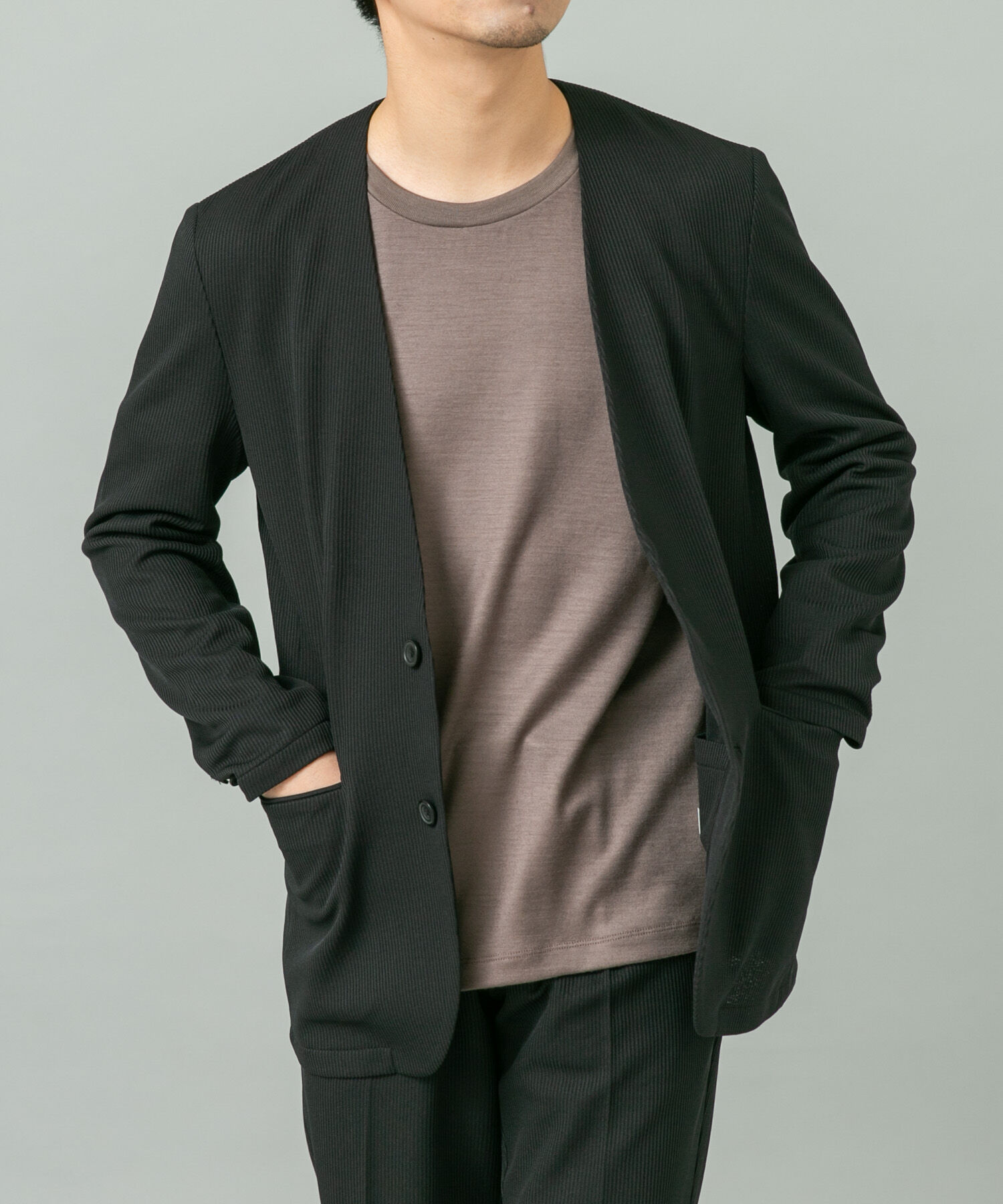 URBAN RESEARCH ROSSO「『セットアップ対応』『速乾』シリウスノーカラージャケット」|ノーカラージャケット|