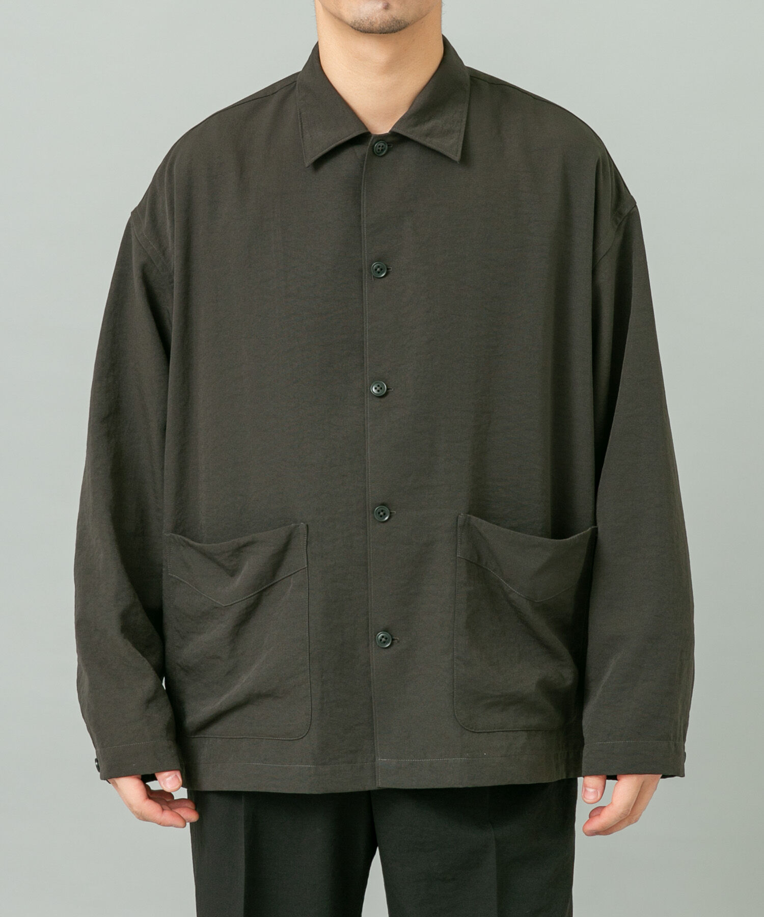 URBAN RESEARCH ROSSO「『セットアップ対応』ドライイージーシャツジャケット」|ノーカラーコート|