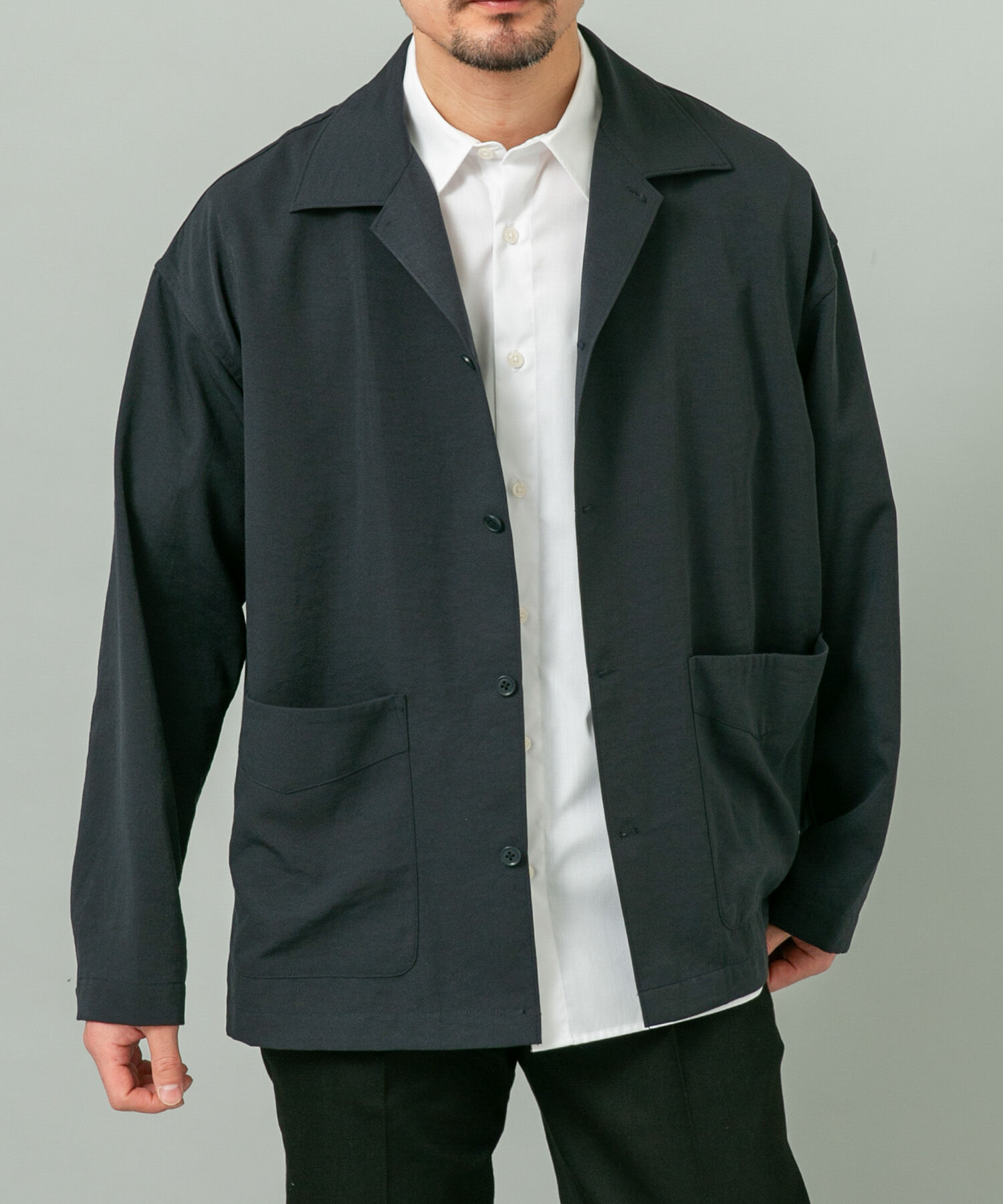 URBAN RESEARCH ROSSO「『セットアップ対応』ドライイージーシャツジャケット」|ノーカラーコート|