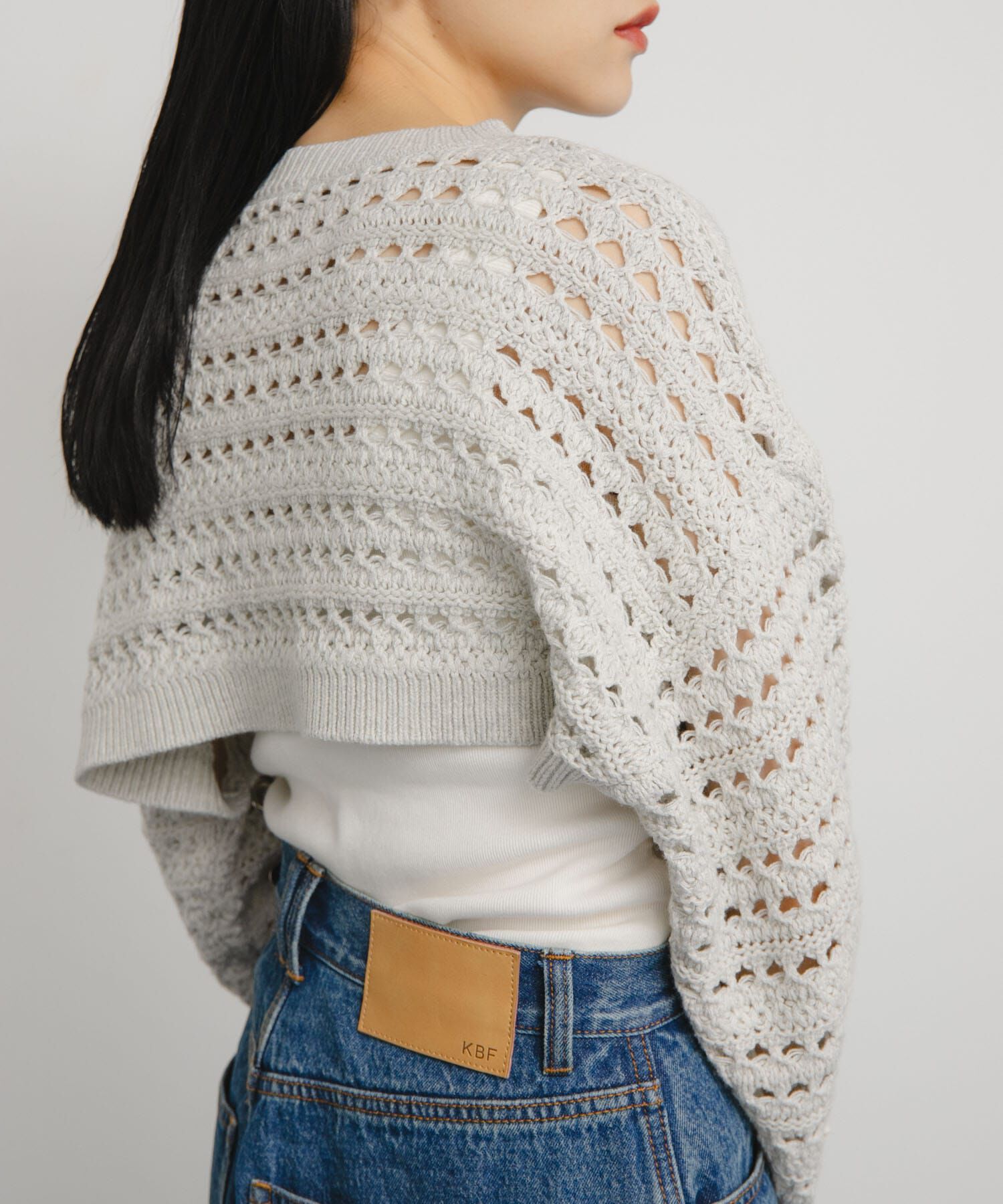  「透かし編みニットボレロ」|ニット・セーター|