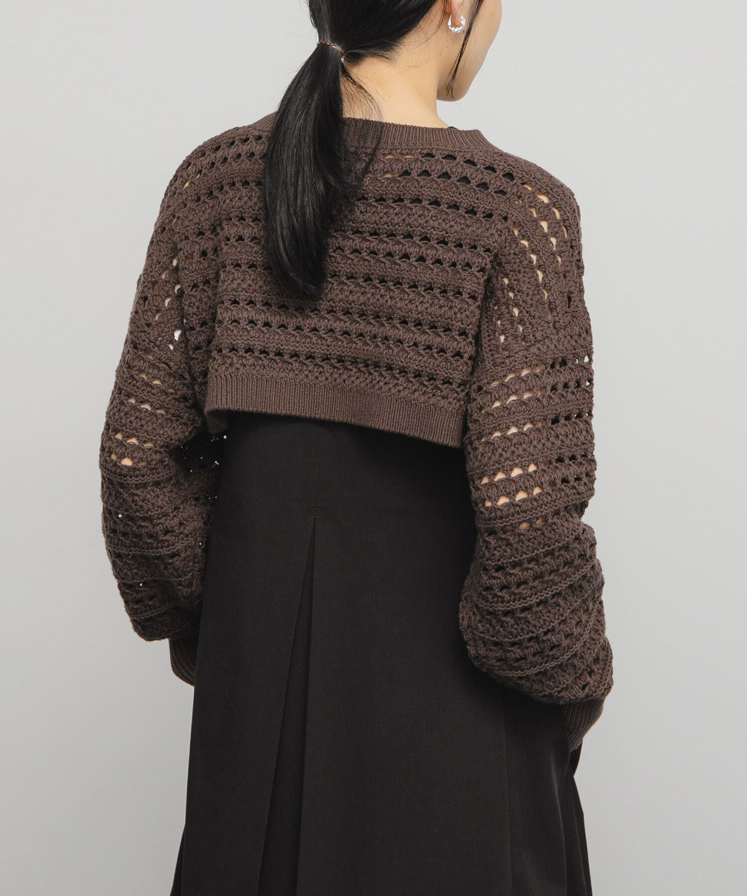  「透かし編みニットボレロ」|ニット・セーター|