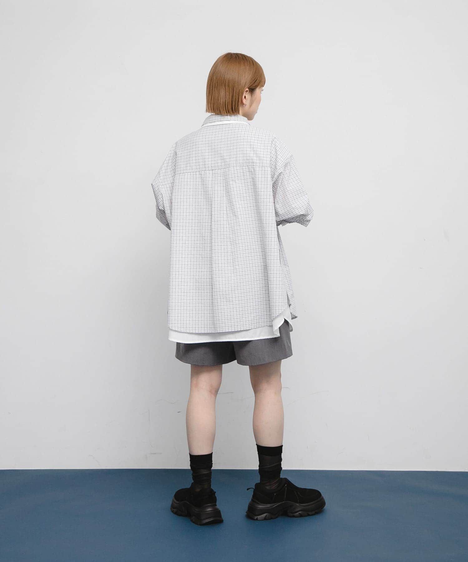  「チェックレイヤードBIGシャツ」|シャツ・ブラウス|