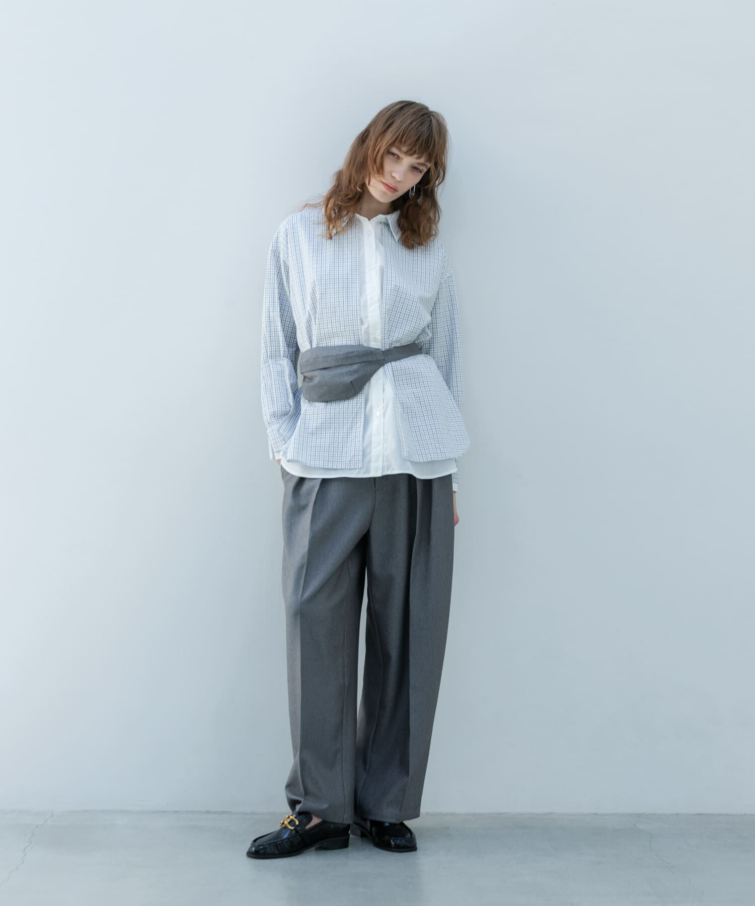  「チェックレイヤードBIGシャツ」|シャツ・ブラウス|