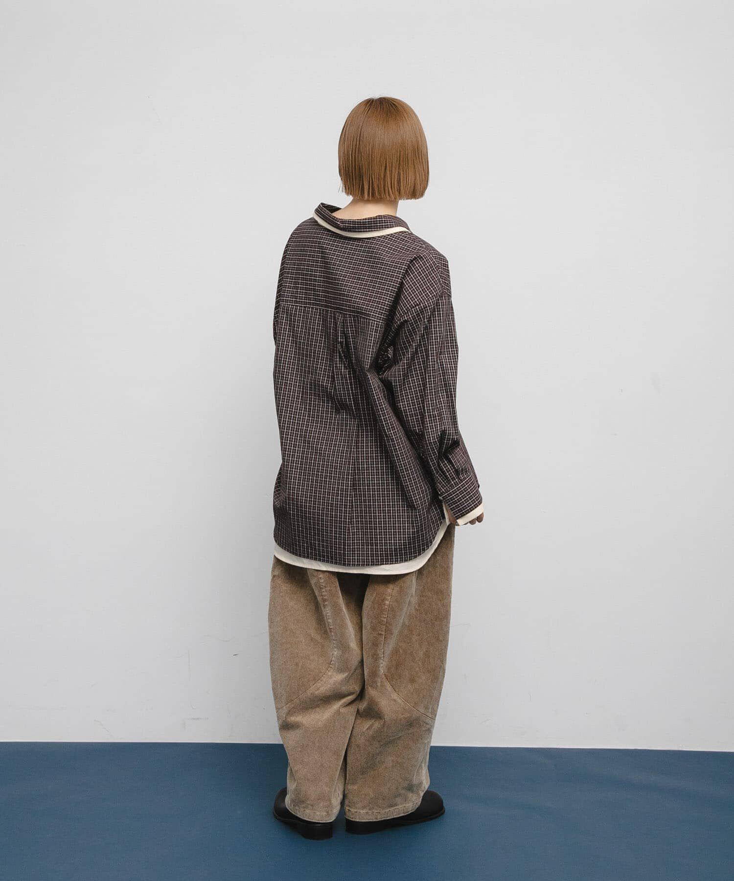  「チェックレイヤードBIGシャツ」|シャツ・ブラウス|