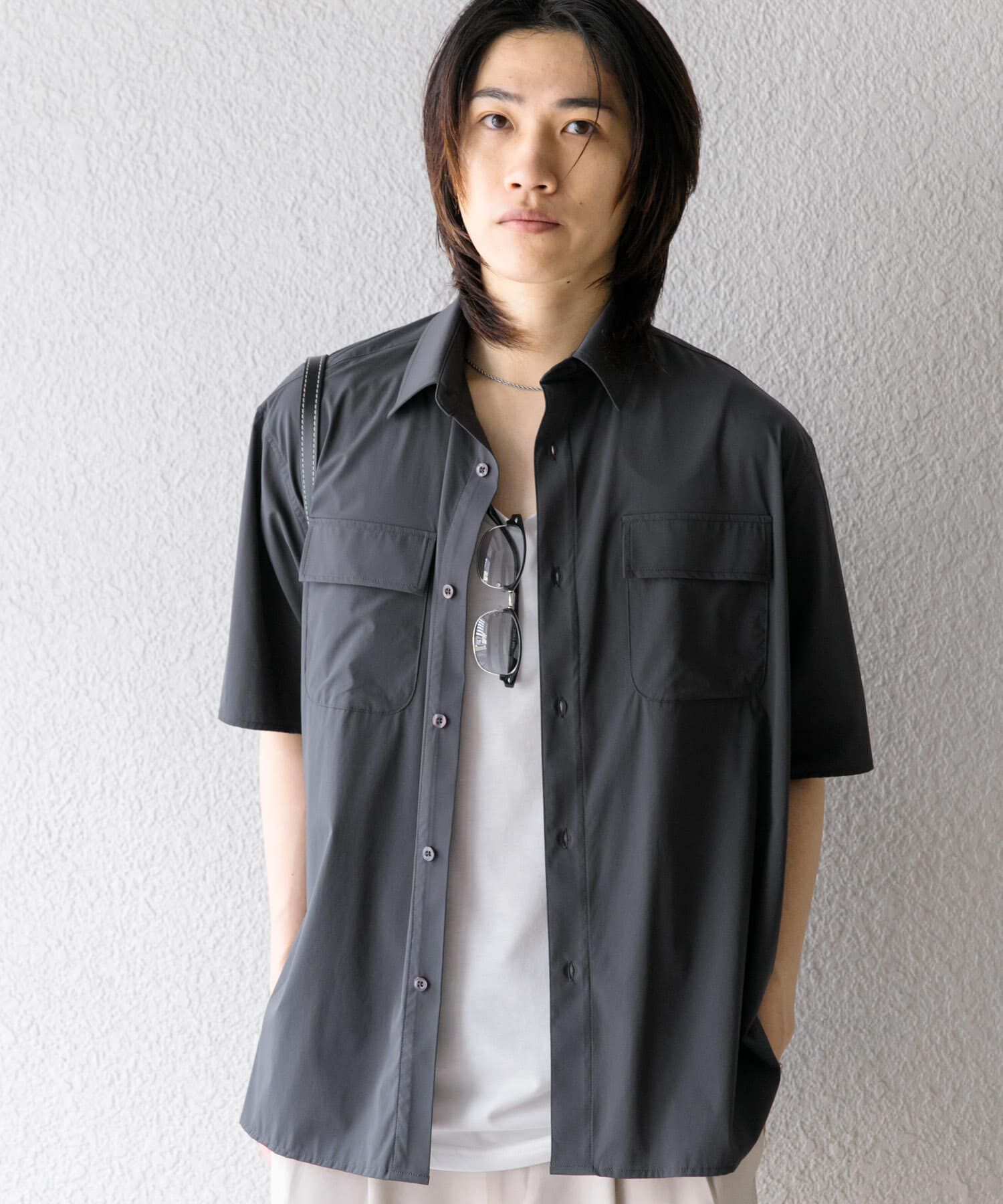 SENSE OF PLACE by URBAN RESEARCH「『UR TECH MoLight』 Wポケットシャツ(5分袖)」|シャツ・ブラウス|