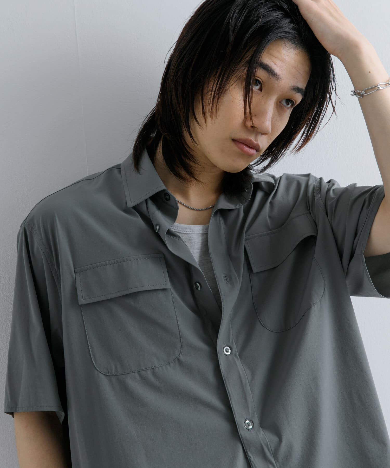 SENSE OF PLACE by URBAN RESEARCH「『UR TECH MoLight』 Wポケットシャツ(5分袖)」|シャツ・ブラウス|