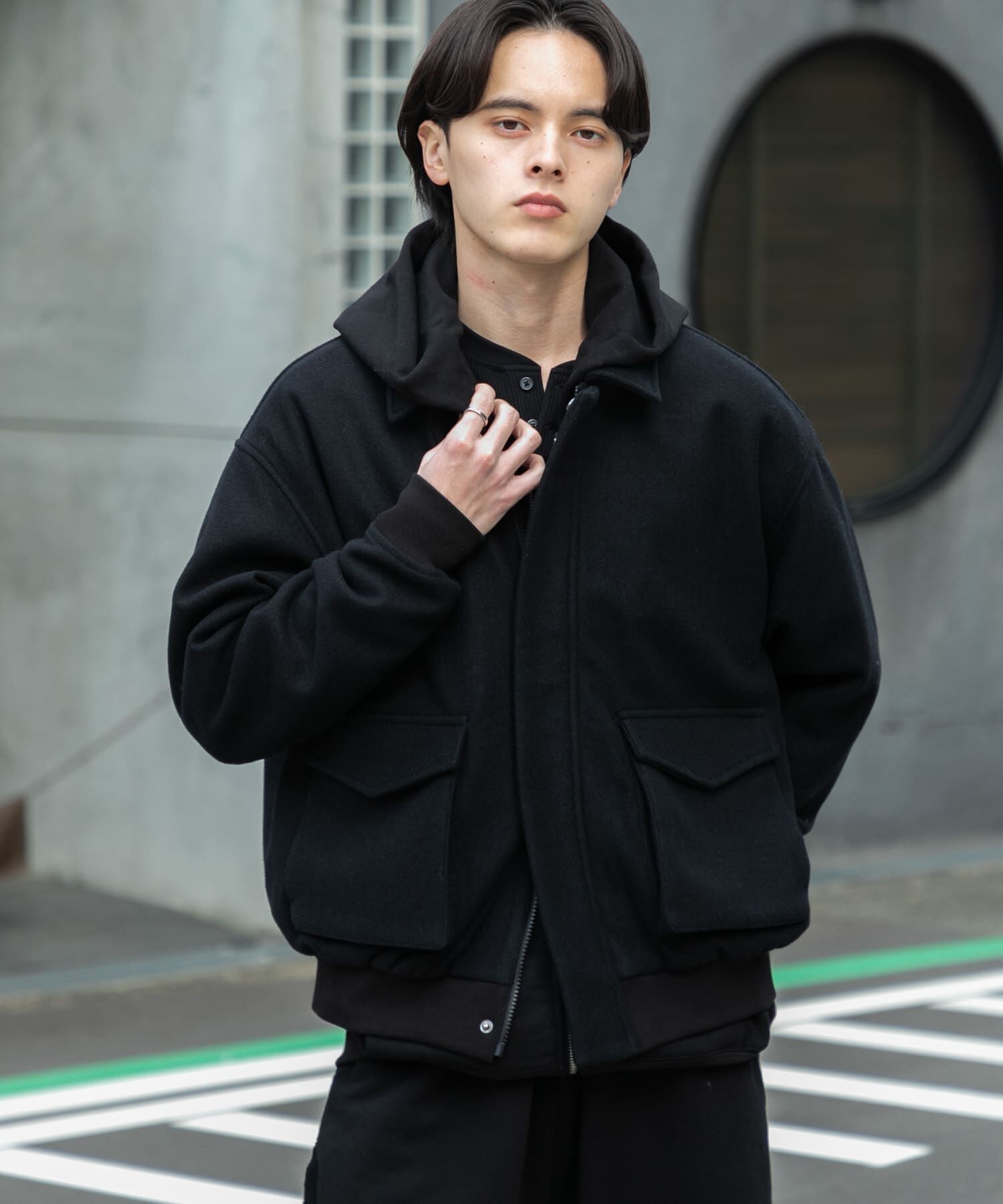 SENSE OF PLACE by URBAN RESEARCH「『UR TECH』カットメルトンブルゾン」|ブルゾン・スタジャン|