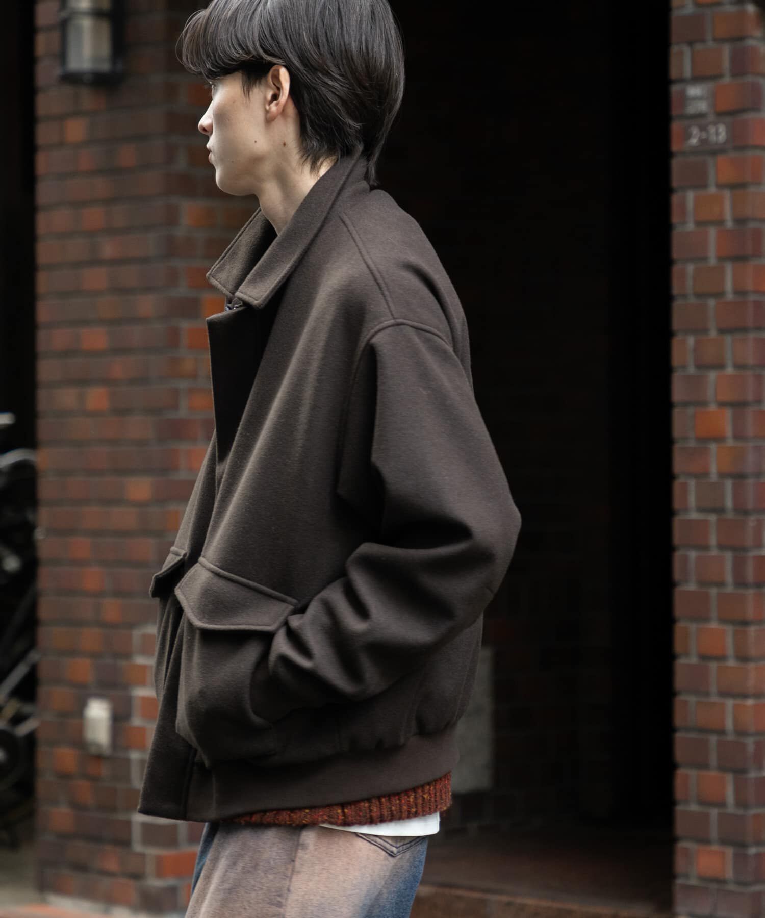 SENSE OF PLACE by URBAN RESEARCH「『UR TECH』カットメルトンブルゾン」|ブルゾン・スタジャン|