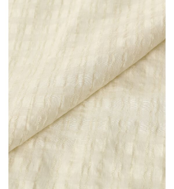 le.coeur blanc「《手洗い可能》シャドーチェックスリーブデザインブラウス」|シャツ・ブラウス|