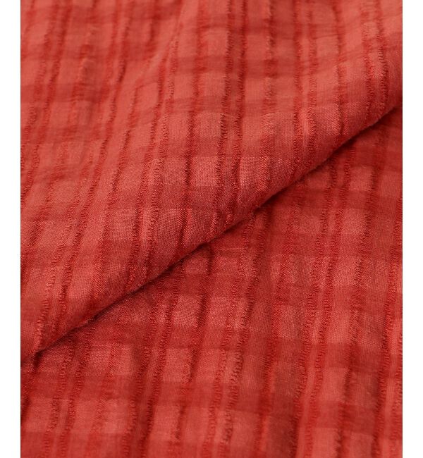 le.coeur blanc「《手洗い可能》シャドーチェックスリーブデザインブラウス」|シャツ・ブラウス|