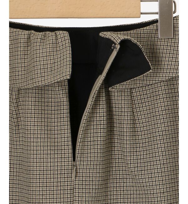le.coeur blanc「《手洗い可能》裏起毛チェックストレートスカート」|スカート|