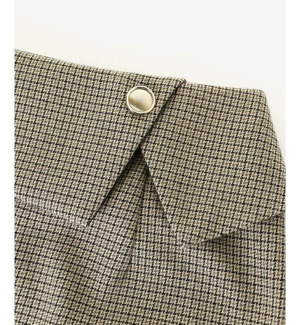 le.coeur blanc「《手洗い可能》裏起毛チェックストレートスカート」|スカート|