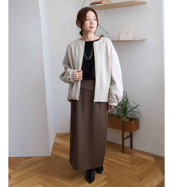 le.coeur blanc「《手洗い可能》裏起毛チェックストレートスカート」|スカート|