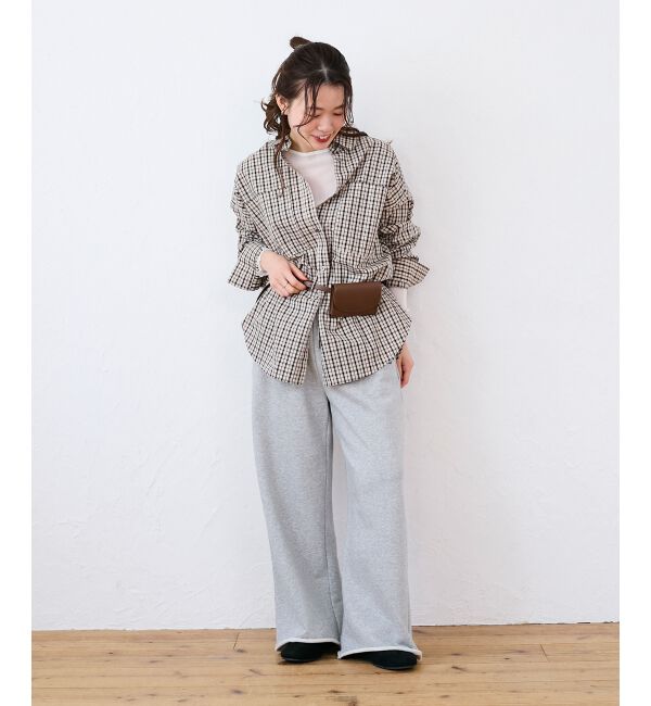  「エンブロイダリー2WAYチェックシャツ」|シャツ・ブラウス|